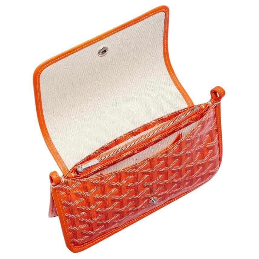 Goyard Plumet Y Monogram Multi-Pocket Detachable Shoulder Strap Canvas And Leather WOC Envelope Clutch Crossbody Shoulder Bag Unisex bags PLUMETPMLTY