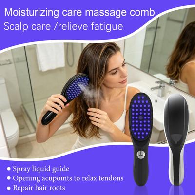 Electric Scalp Massage Hair Brush with Infrared Light Therapy and Vibration Function for Scalp Stimulation and Hair Care Suitable for Daily Use