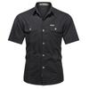 Summer military uniform short-sleeved shirt men's overalls cotton tooling inch shirt outdoor loose men's shirt non-ironing