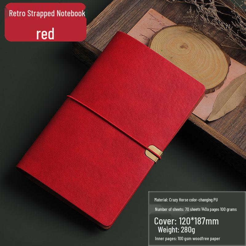 Custom A6 Retro Soft Leather Loose-Leaf Notebook - Imitation Leather Diary with Patterned Logo