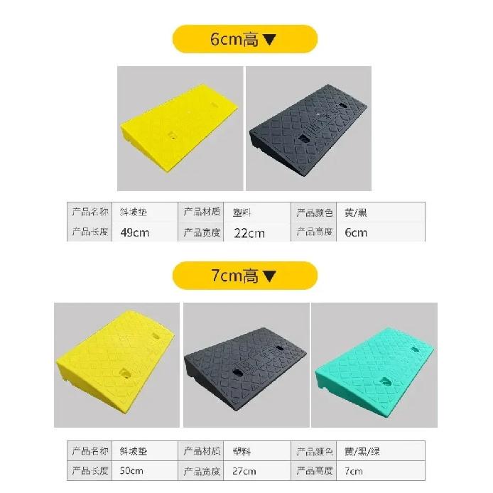 3cm 5cm 8cm Plastic PVC Road S-lope Ramp Pad Portable Car Step UphillTriangle Mat Curb Garage Ramp Non Slip Flooring Ramp Amagi