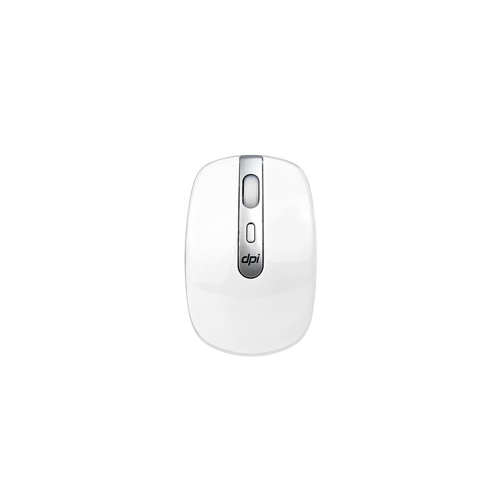 Unique Wireless Optical Silent Mouse with DPI Switch White Inc. 2.4GHz Mouse, 4-Button Button, 1600dpi, FM314GWH,