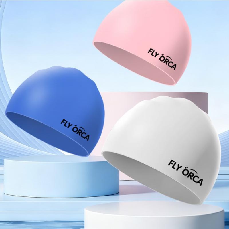Gradient Silicone Swim Cap High Elasticity Waterproof Swimming Hat For Adults Pool Beach Water Sports
