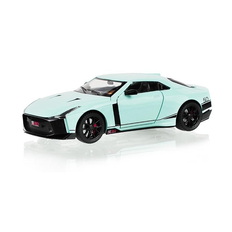 

1/24 Niaasn GTR 50 Alloy Sports Car Model Diecasts Metal Toy Race Car Model Sound and Light Simulation Collection Childrens Gift