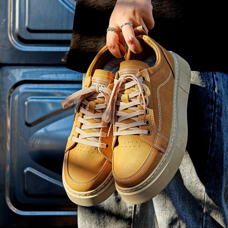 New Men's Classic Fashion Low Top Thick Sole Skateboarding Shoes Comfortable Soft Sole Basketball  Sneakers