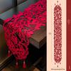 Chinese Wedding Table Runner with Tassels - Dragon & Phoenix Design