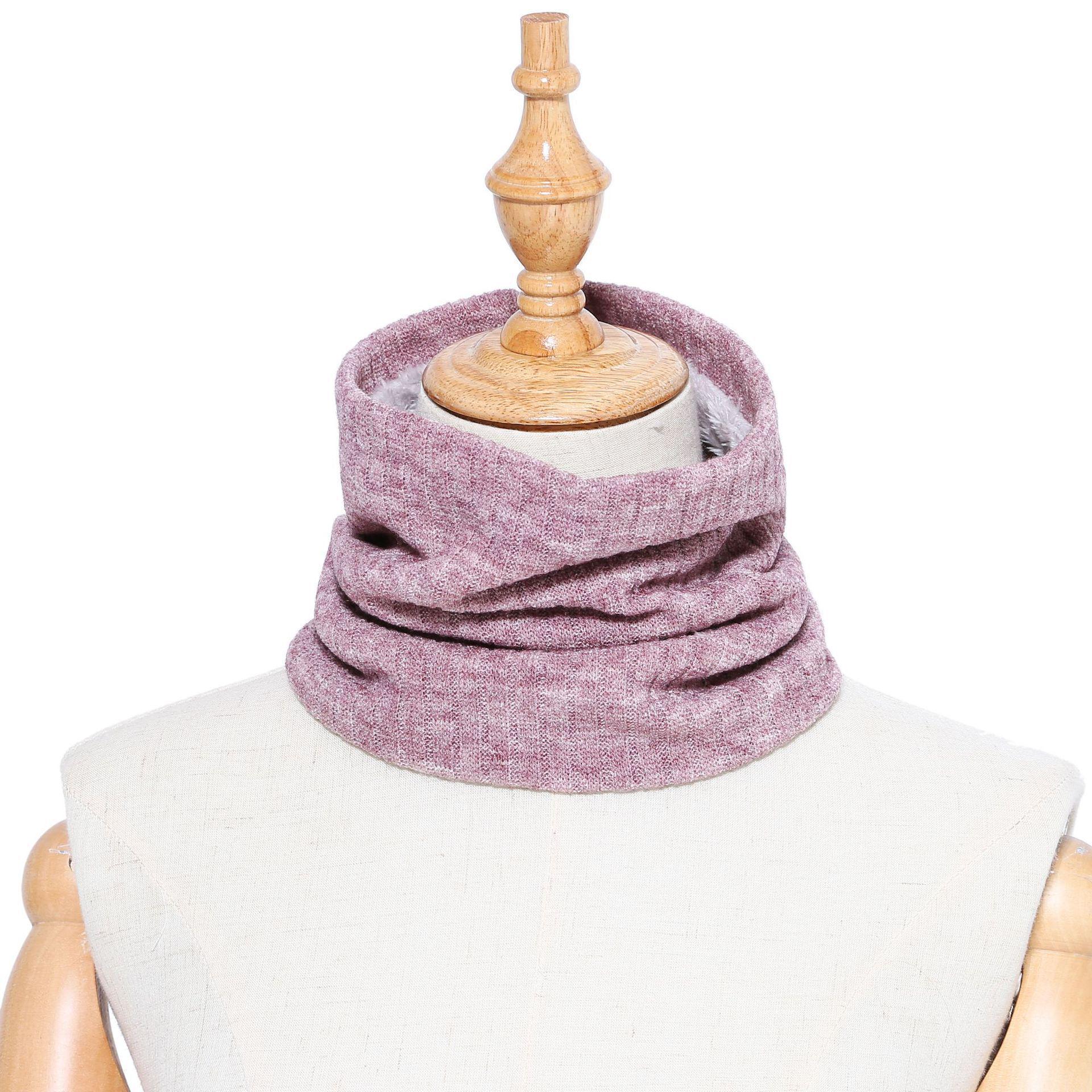 

Унисекс шерстяной бафф: Искусственный воротник для поддержки шеи, утолщенный, теплый вязаный шарф и защита головы. фиолетовый