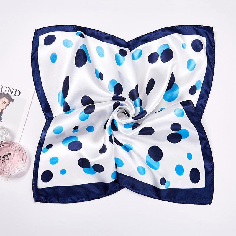 1Pc Square Elegant Bandana Fashionable Hijab Flight Attendants Women's Scarfs Polyester 50x50CM