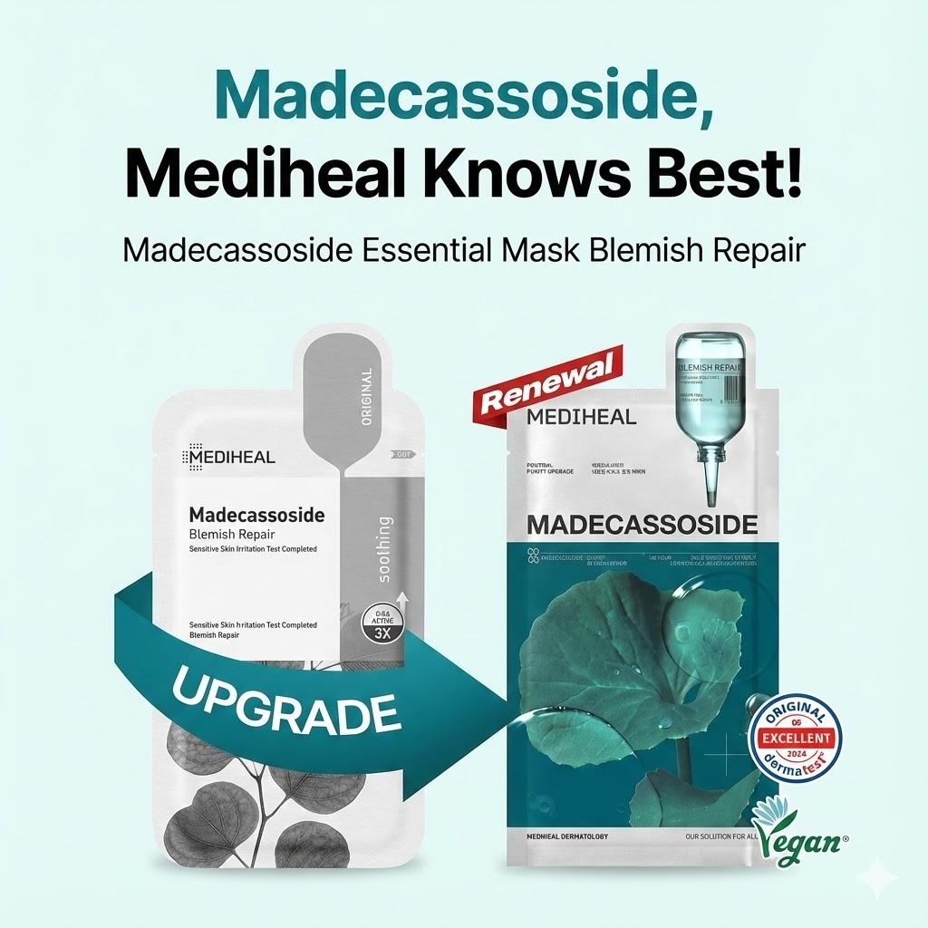 Mediheal Essential Mask Madecassoside 24ml X 10 Sheets