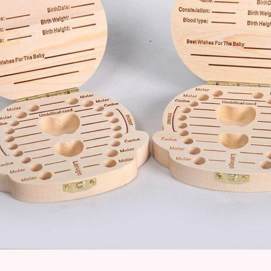 Children's Wooden Tooth & Lanugo Keepsake Box