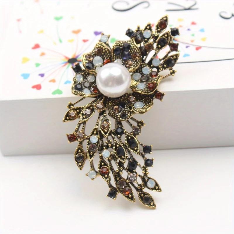 

Fashion Retro Palace Color Flower Brooch Personalized Clothing Accessories Pin