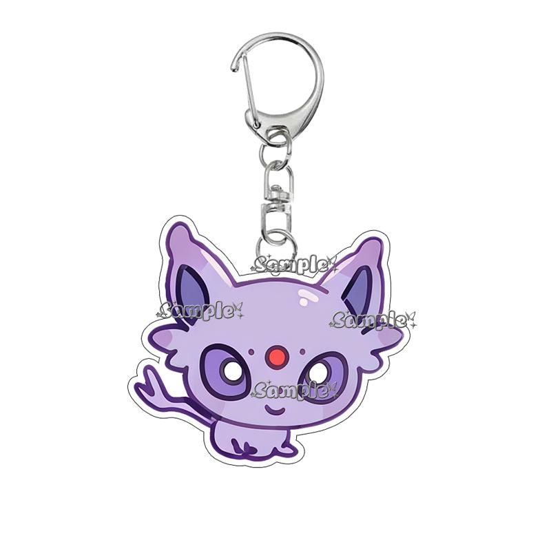 Cartoon Anime Umbreon Sylveon Jolteon Eevee Cute Acrylic Keychain Bag Charm Backpack Pendant Jewelry Ornaments Key Ring Gifts