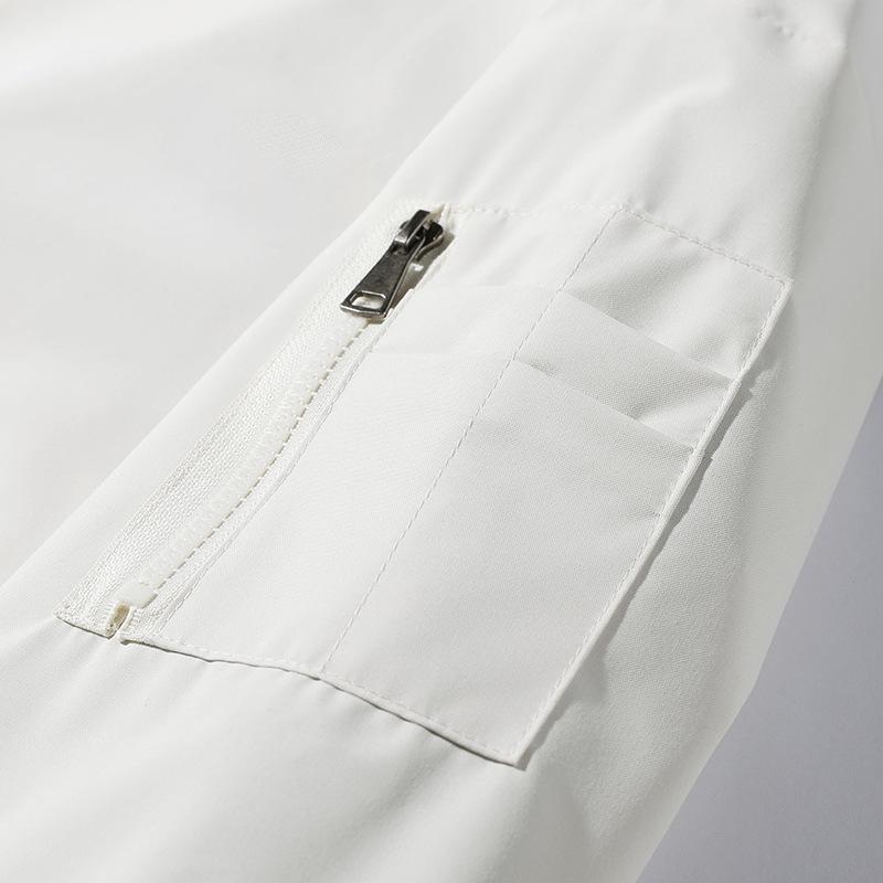 OO Baseball Collar Waterproof Jacket Men's and Women's Season Trend Loose Solid Color Casual Coat