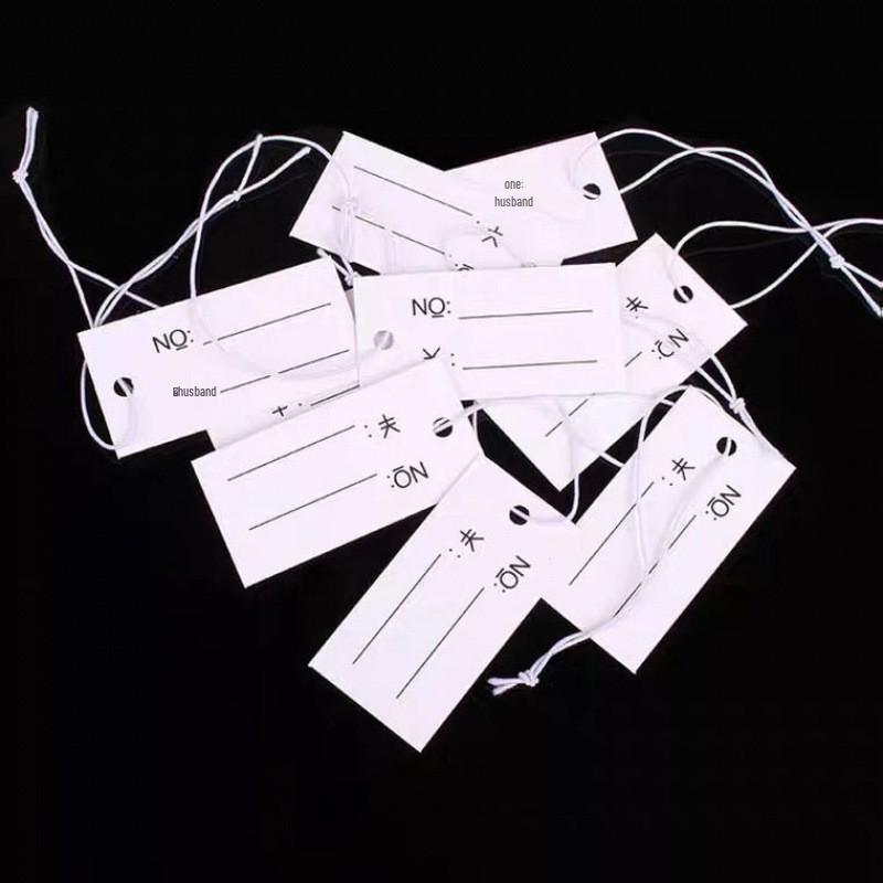 Kraft Paper Hanging Price Tag with String - Thick, Blank Handwrite Label Card