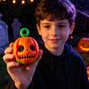 Pumpkin Fidget Spinner Rotating Halloween Toy, Stress Relief Ghost Face Plastic Gadgets Spinner, 3D Printed Toy for Keychain Pendant Party Favors