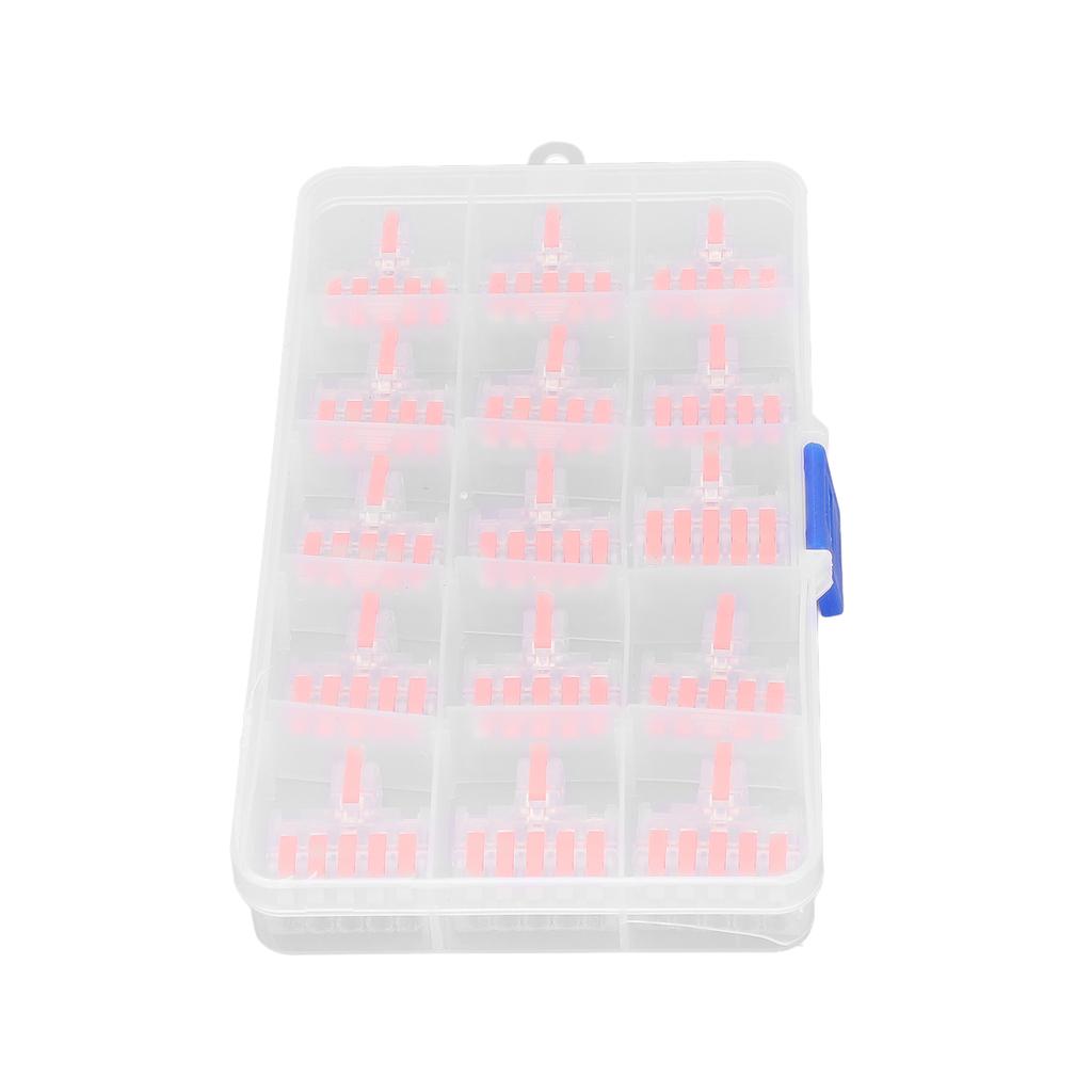15PCS Wire Conductor Connector Quick Splicing Compact Splitter Terminals DF‑15 Transparent
