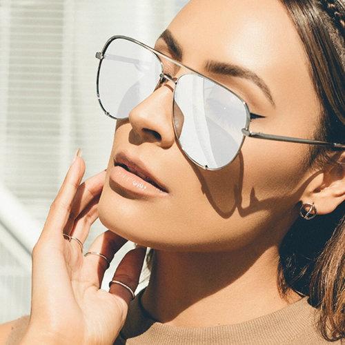 

Gun Pink Sunglasses Silver Mirror Oversized Sun Glasses Brand Designer Pilot Sunglasses Women Men Shades Top Fashion Eyewear as picture