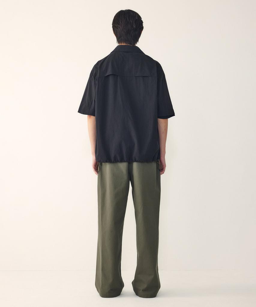 STUDIO TOMBOY [Men] Side String Pocket Short Sleeve Shacket_Black 9156221314