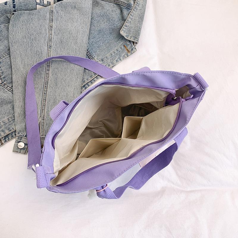 Schoolbag Japanese Sweet Large Capacity Crossbody Bag Female Junior High School High School Student Class Handbag Versatile Shoulder Bag Tuition Bag