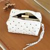 Quilted Dot Makeup Bag For Women Girl Small Large Lipstick Brush Cosmetic Pouch Case Portable Mini Wallet Coin Purse Bags