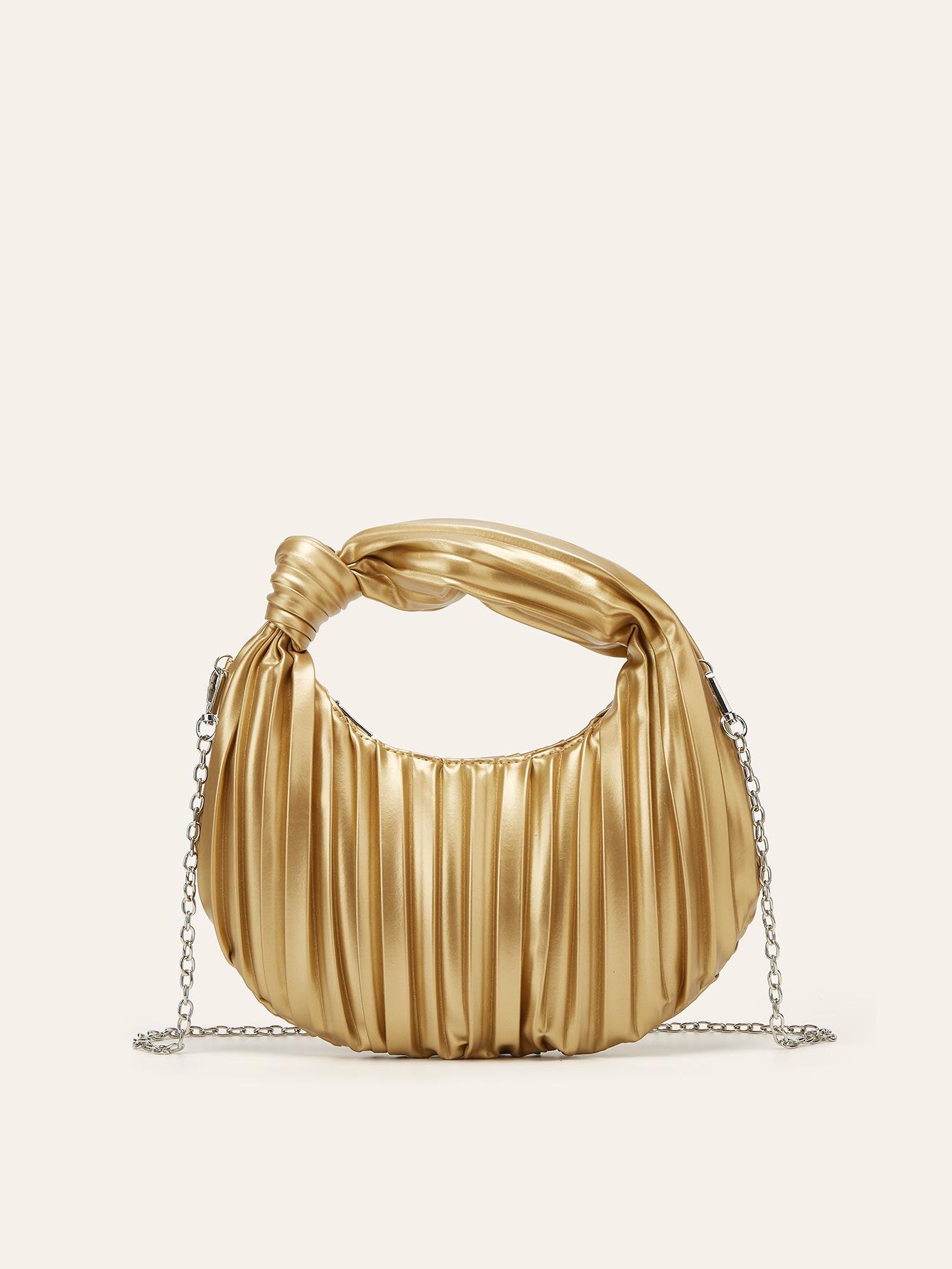 Fashion Versatile Hand Carry Dinner Ladies Bag Folded Cloud Underarm Bag New Fashion Women s Portable Crescent Dumpling Bag шампанского