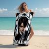 Personalized Customized Proof Beach Towel with Wednesday Addams Pattern - Soft, Absorbent,quick-drying,perfect Swimming,camping&bathing