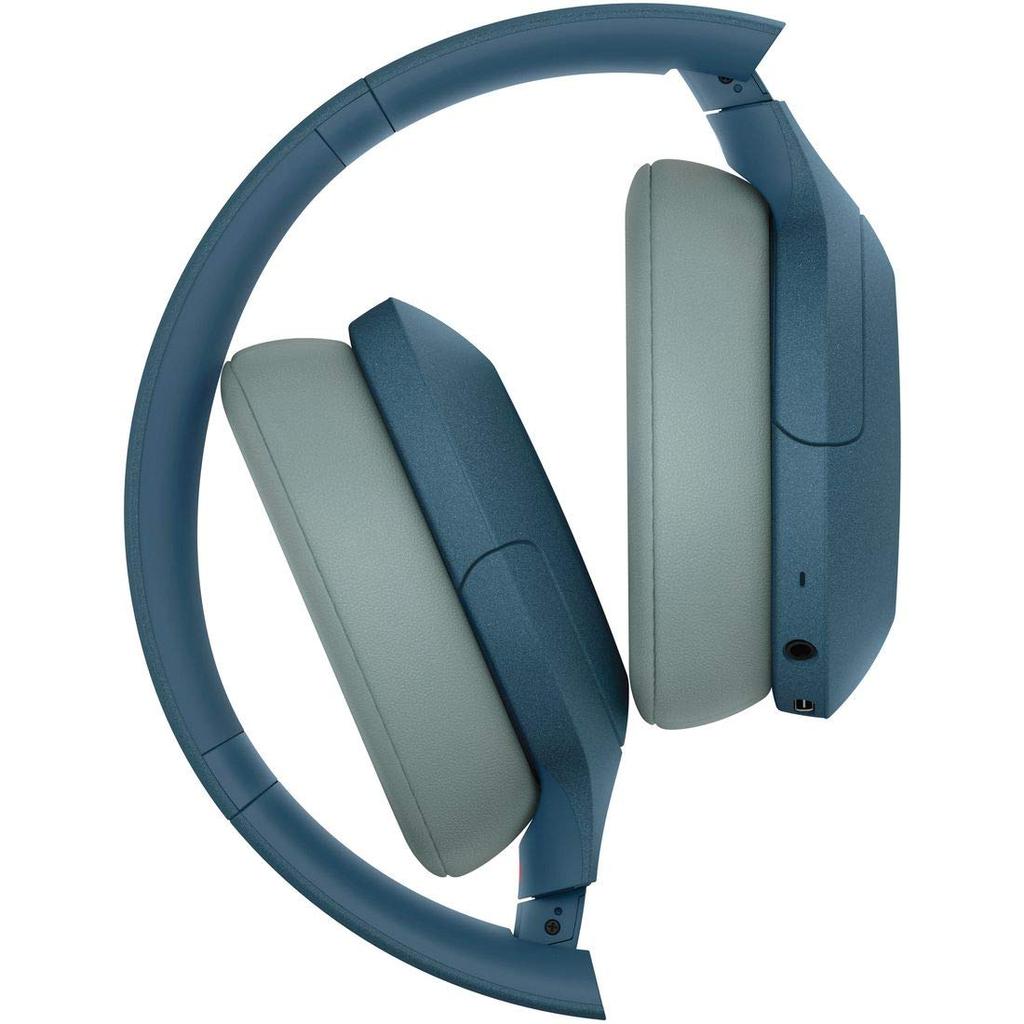 Sony WH-H910N Blue Wireless Noise Cancelling Headphones Bluetooth Hi-Res Upscaling Touch Sensor Compact Lightweight Up to 35 Hours Playback