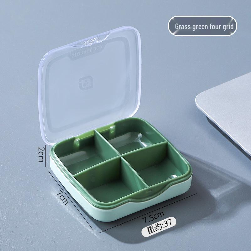Portable Pill Box: Large Capacity, Sealed, Mini Dispenser with Cutter for Weekly Tablets