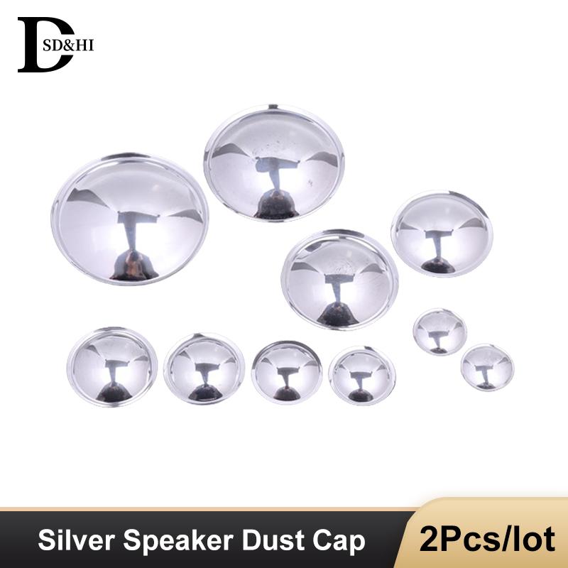 2Pcs Speaker Dust Cap Woofer Loudspeaker Dust Cover Bright-Silver 20mm 30mm 40mm 50mm Repair Audio Speaker Accessories DIY