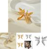 Stunning Retro Three-dimensional Flower Earrings With Leaf Accents For Stylish Women