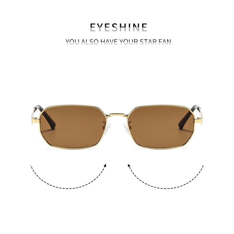 Women's sunglasses, fashionable metal square sunglasses, men's and women's driving sunglasses.