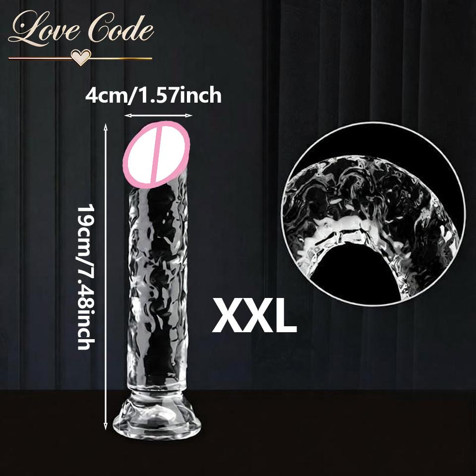 Transparent Dildo Suction Cup Jelly Dick Women Sex Toys Soft Masturbators Penis