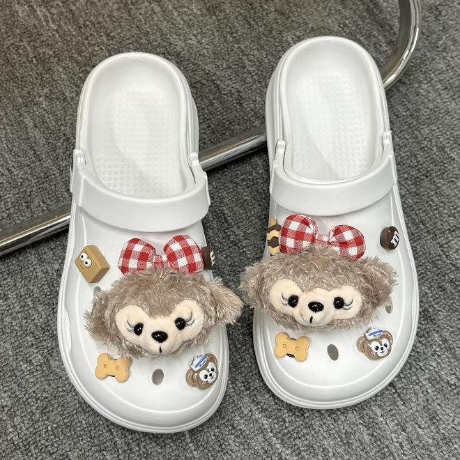 Hole Shoes, New Summer Wear, Non-slip and Deodorant Bag Head Slippers, Breathable Thick-soled Height-enhancing Cool Slippers, Women's Style