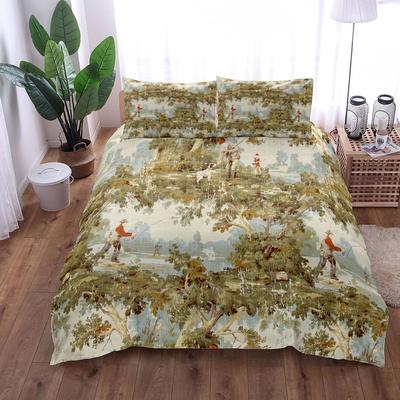 Retro Mamou Wild Hunting Duvet Cover Set King Queen Double Full Twin Single Size Bed Linen Set