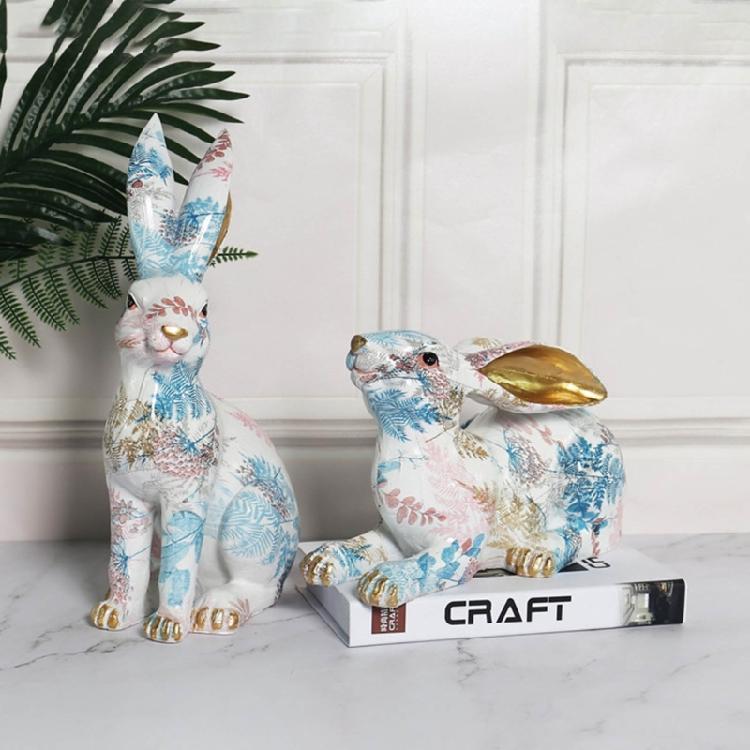 Easter Rabbit Garden Statue for Thanksgiving Day Micro Landscape Decoration Gift