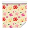 Wallpaper Flowers Cream and Coral for Living Room and Bedroom 50x1000