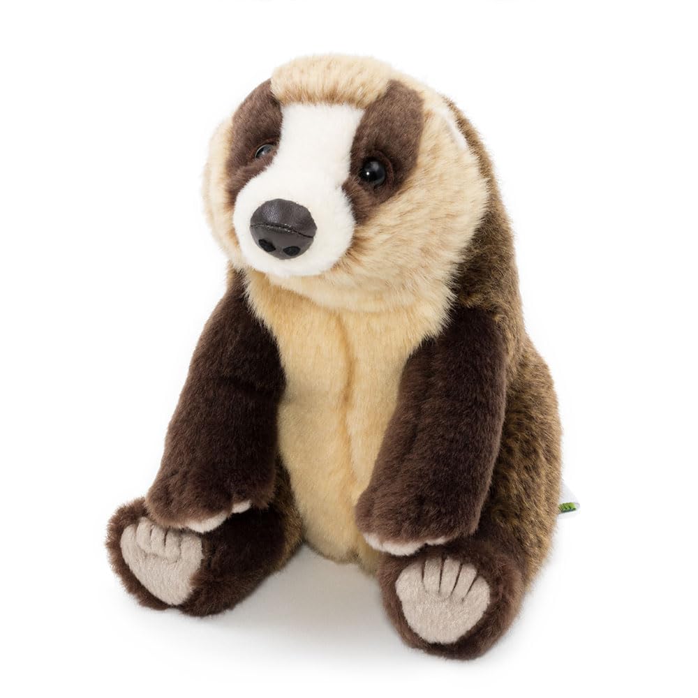 Calorata Japanese Badger Plush Toy (Realistic Animal BabySoft Touch) Realistic Badger Animal Baby Toy Doll Gift Present Birthday (Twice Tested)