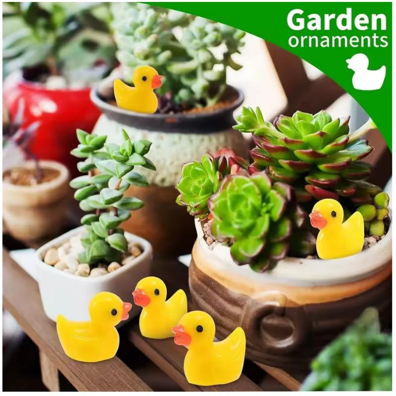 Mini Resin Ducks Tiny Duck Miniature Figures Bulk Little Duck Charms for Party, DIY Micro Landscape Decorations