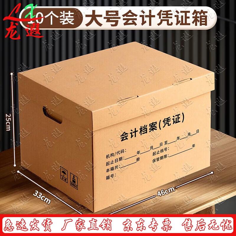 Longxia Professional File & Accounting Voucher Storage Boxes (10-Pack)