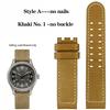 20mm 22mm Genuine Leather with Nails Watchband For Hamilton Khaki  H77616533 H70615733 Series Men's Watch Band Strap Wristband