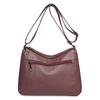 Vintage-Umhängetasche mit großer Kapazität, lässige schräge Tasche, PU-weiches Leder, Muttertasche mittleren Alters