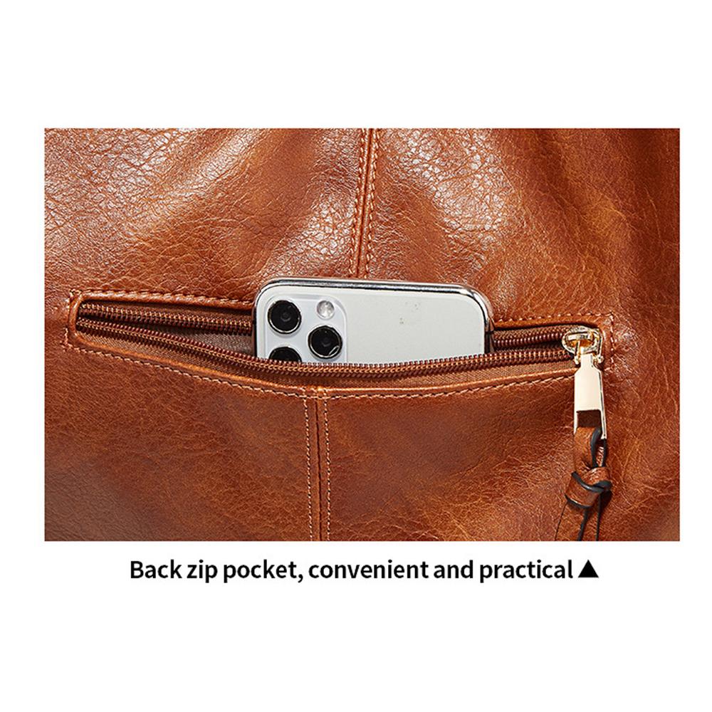 Damen-Tragetasche, Handtasche, PU-Leder, modische Hobo-Umhängetasche mit verstellbarem Schultergurt