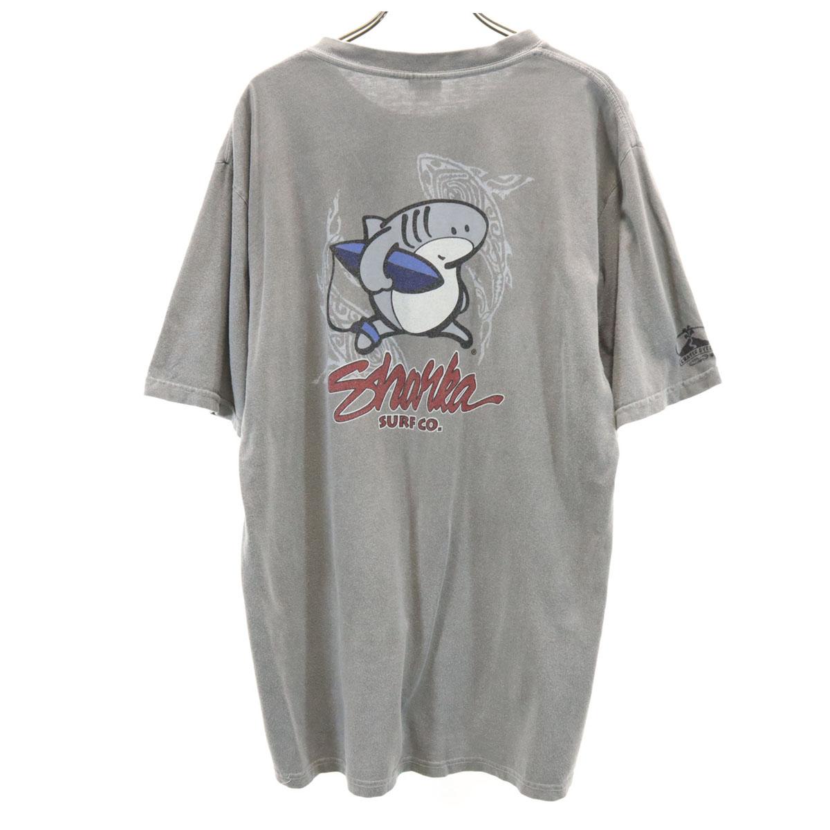 

Crazy Shirt Back print shark Short sleeve T-shirt M gray shark Men s Used