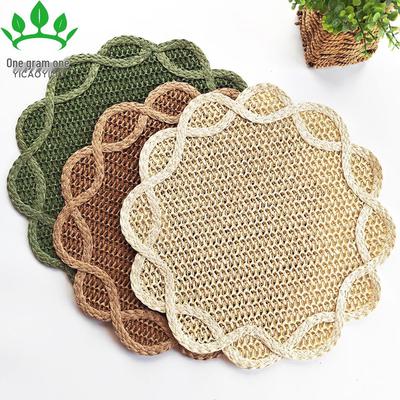 Flower-Shaped Woven Placemat – Creative Dining Table and Heat Insulation Pad