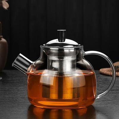 800/1500ml szklany czajniczek z zaparzaczem ze stali nierdzewnej, wyjmowany zaparzacz, domowy, kempingowy i podróżny czajniczek, zaparzacz do herbaty liściastej