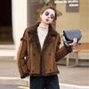 Fleece Fur Integrated Coat Women's New Small Winter New Imitation Lamb Wool Short Thickened Locomotive Cotton Clothes