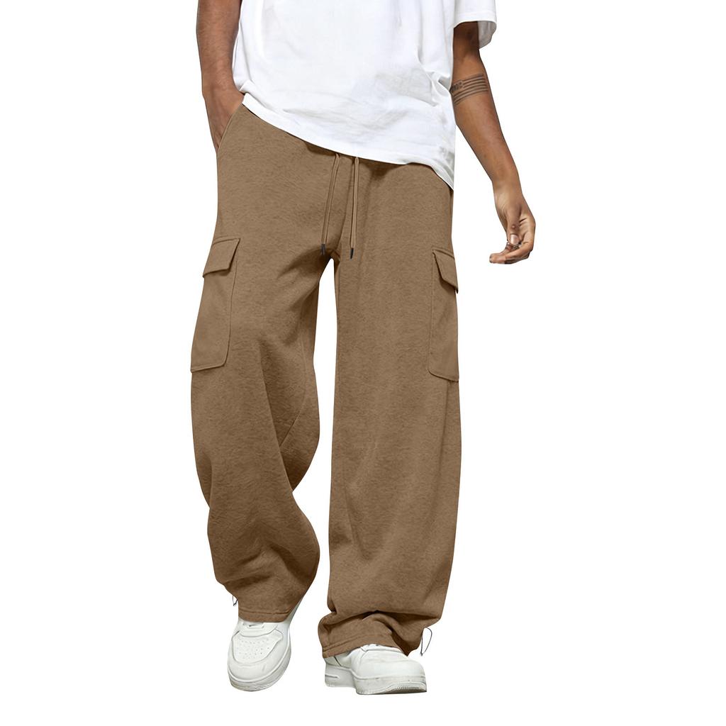 Men's Color Loose Wide Leg Sweatpants Men's Casual Fashion Sweatpants