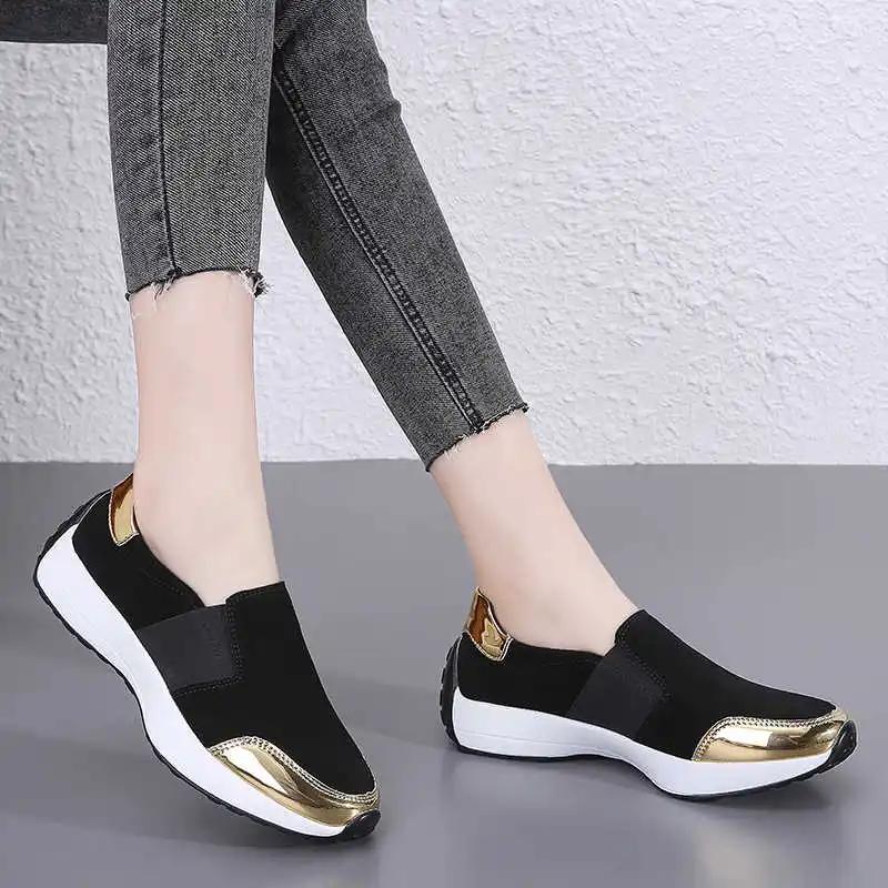 Dames Wandelschoenen met Platte Hak Playform Groene Sneakers Dames Bergschoenen Voor Dames Sneakers Sport Sapatos Releases