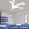 2025 E27 Screw Base Fan Light with Detachable Blades, Replaceable Light Source, Three-Color Stepless Dimming, and Timer