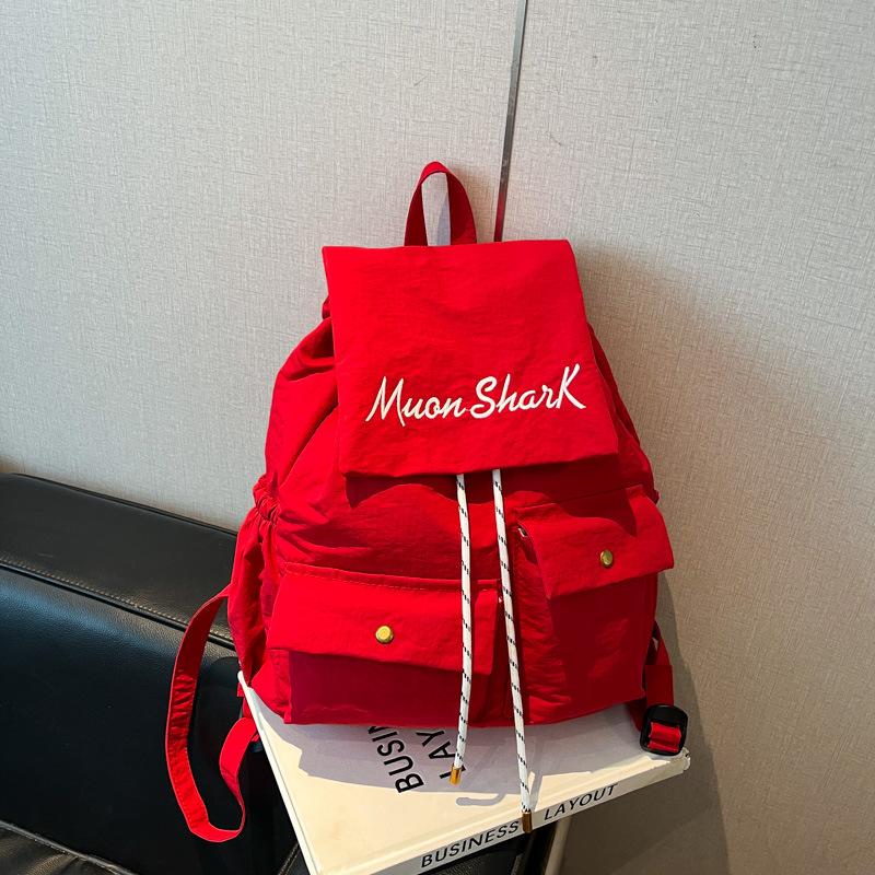 

Japanese backpack, simple casual backpack, large capacity, fashionable commuting, foreign air bag, women s multi-compartment trendy and fashionable sh красный